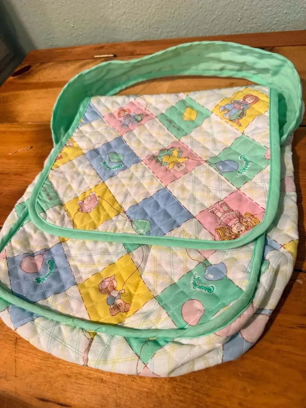Vintage 1983 Cabbage Patch Kids Quilted Diaper Bag Shoulder Bag